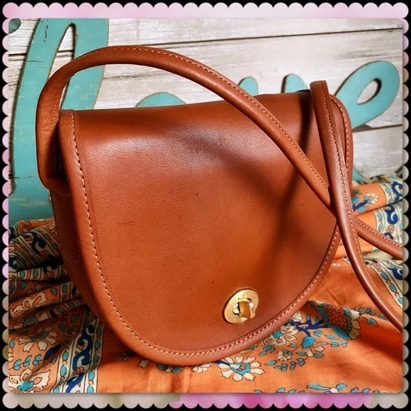 VINTAGE COACH BRITISH TAN LEATHER CROSSBODY MINI BAG 9825 - Picture 6 of 17